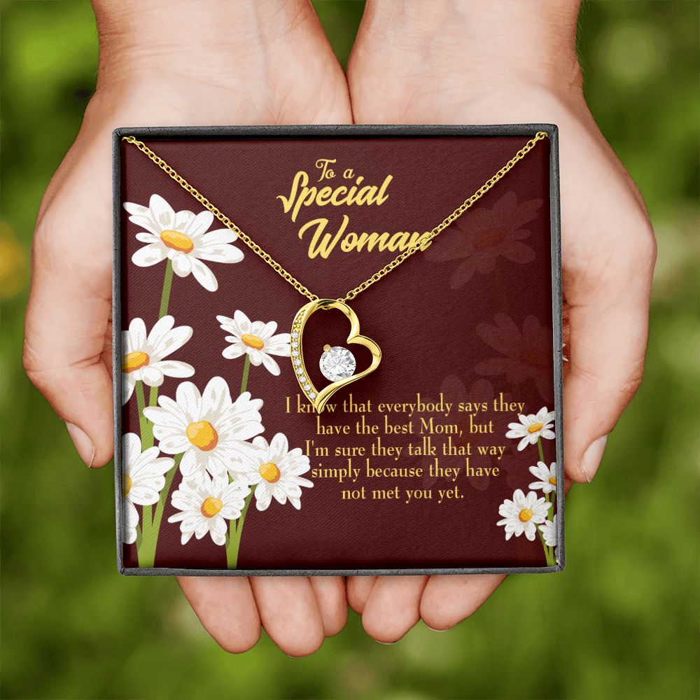 To Mom Everybody Forever Necklace w Message Card-Express Your Love Gifts