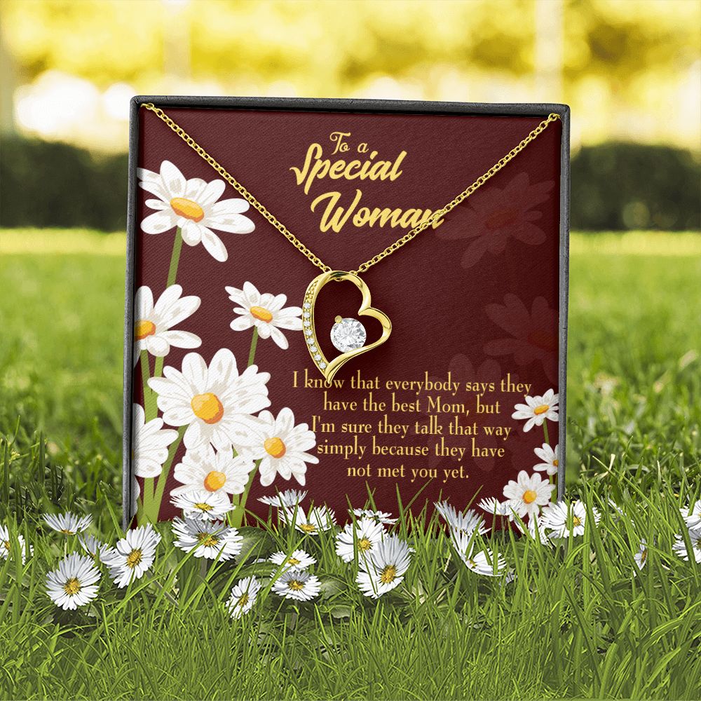 To Mom Everybody Forever Necklace w Message Card-Express Your Love Gifts