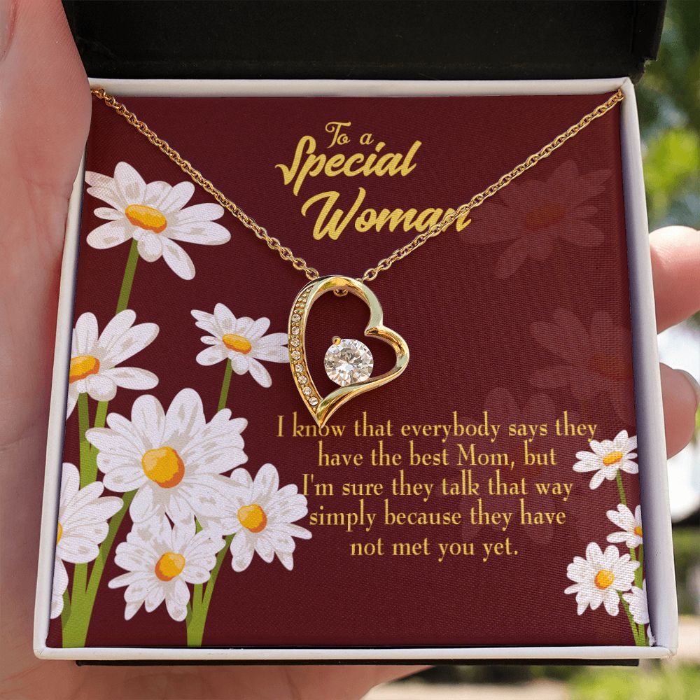 To Mom Everybody Forever Necklace w Message Card-Express Your Love Gifts