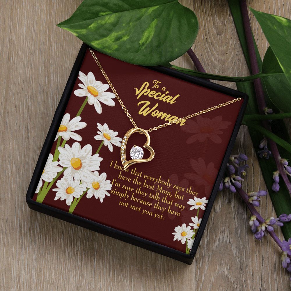 To Mom Everybody Forever Necklace w Message Card-Express Your Love Gifts