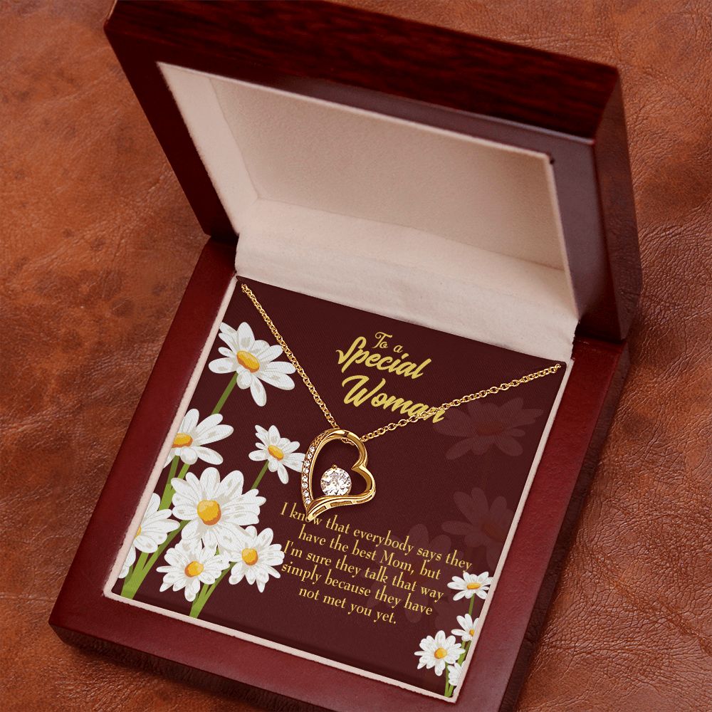 To Mom Everybody Forever Necklace w Message Card-Express Your Love Gifts