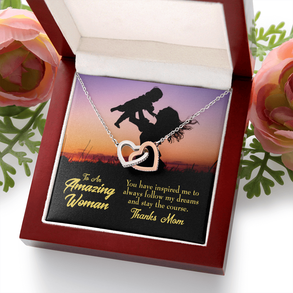 To Mom Follow my Dreams Inseparable Necklace-Express Your Love Gifts
