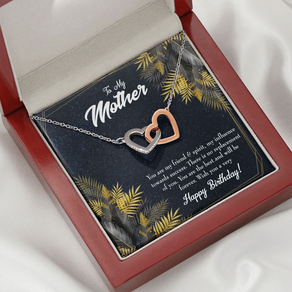 To Mom Friend and Spirit Birthday Message Inseparable Necklace-Express Your Love Gifts