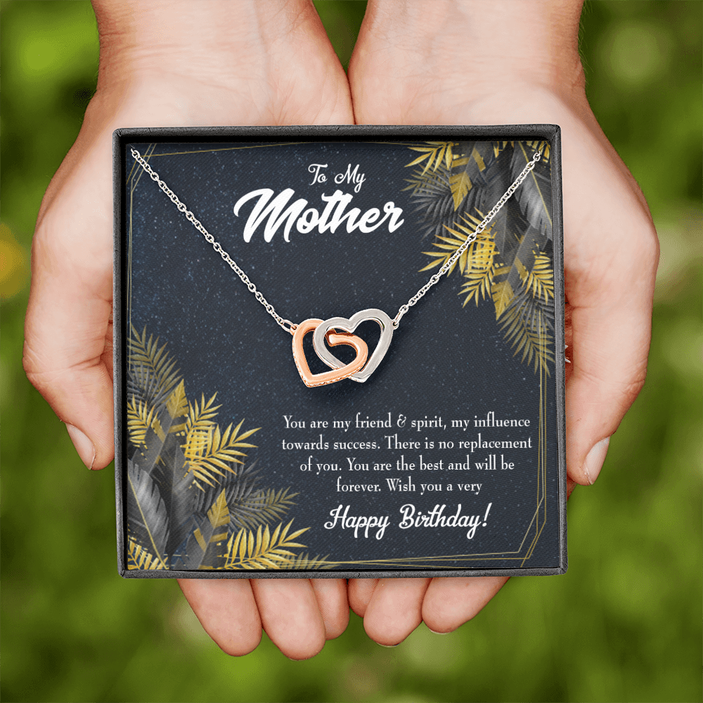 To Mom Friend and Spirit Birthday Message Inseparable Necklace-Express Your Love Gifts