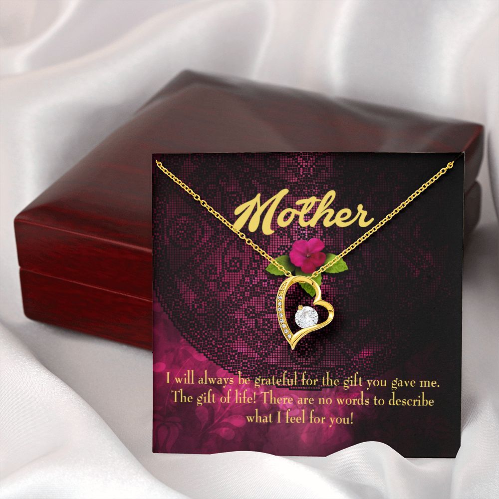 To Mom Gift of Life Forever Necklace w Message Card-Express Your Love Gifts