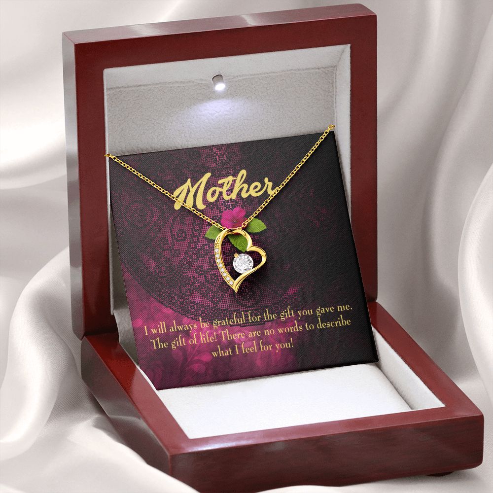 To Mom Gift of Life Forever Necklace w Message Card-Express Your Love Gifts