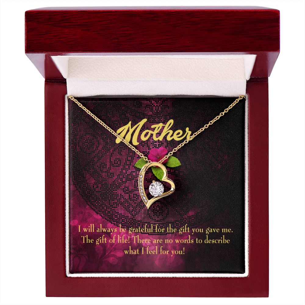 To Mom Gift of Life Forever Necklace w Message Card-Express Your Love Gifts