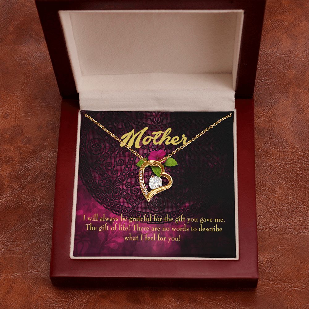 To Mom Gift of Life Forever Necklace w Message Card-Express Your Love Gifts