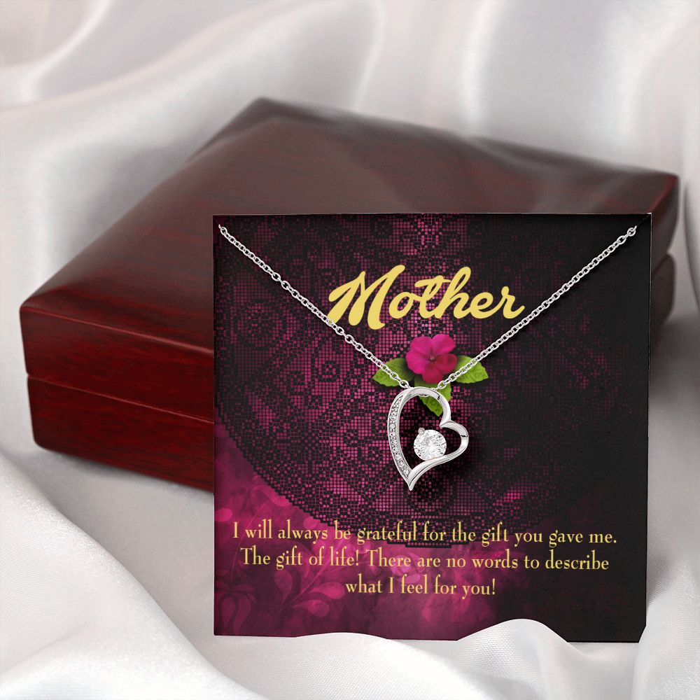 To Mom Gift of Life Forever Necklace w Message Card-Express Your Love Gifts
