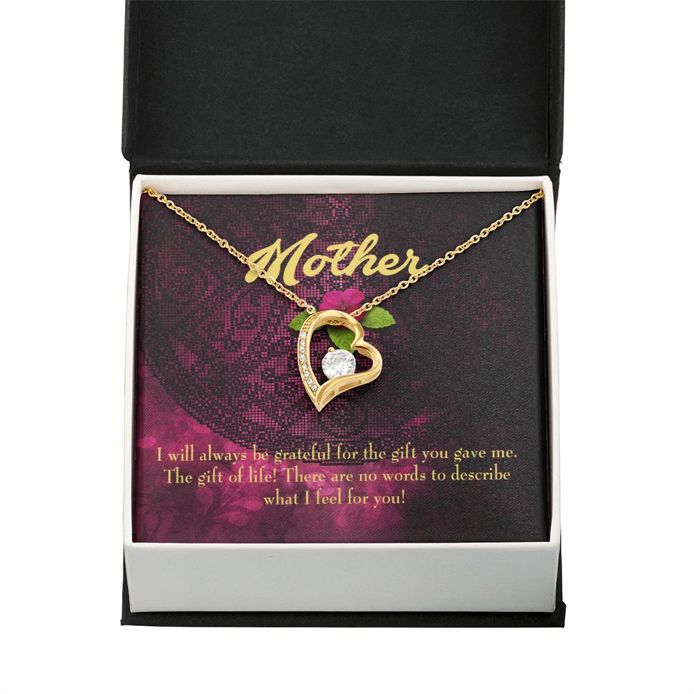 To Mom Gift of Life Forever Necklace w Message Card-Express Your Love Gifts