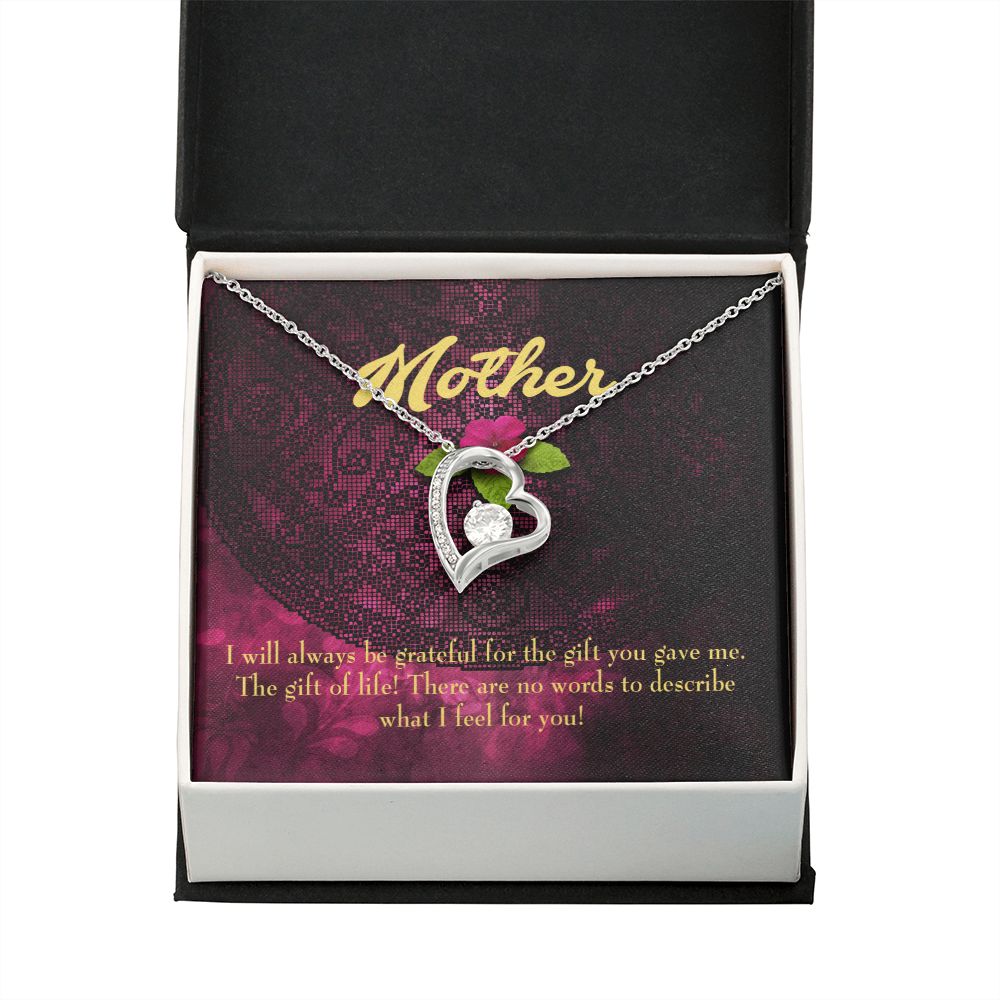 To Mom Gift of Life Forever Necklace w Message Card-Express Your Love Gifts
