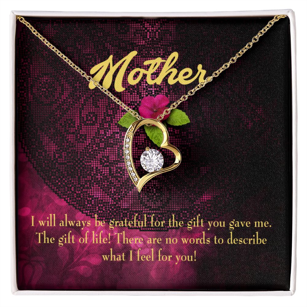To Mom Gift of Life Forever Necklace w Message Card-Express Your Love Gifts