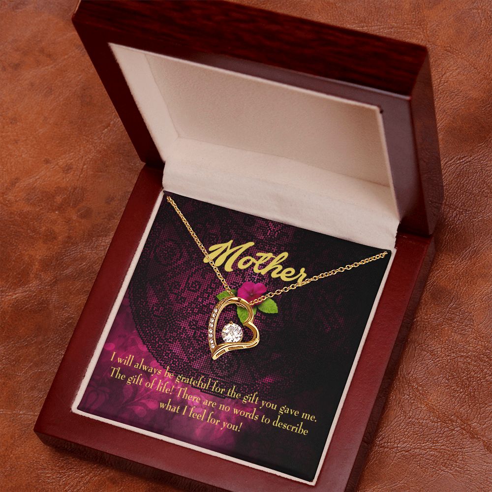 To Mom Gift of Life Forever Necklace w Message Card-Express Your Love Gifts