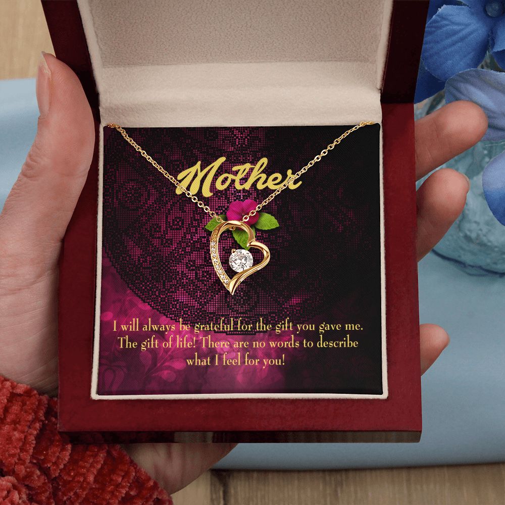 To Mom Gift of Life Forever Necklace w Message Card-Express Your Love Gifts