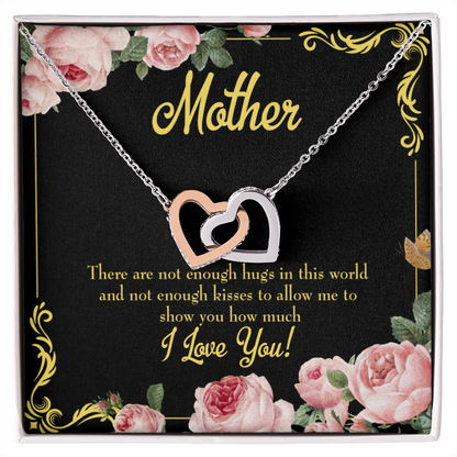 To Mom Hugs and Kisses Inseparable Necklace-Express Your Love Gifts
