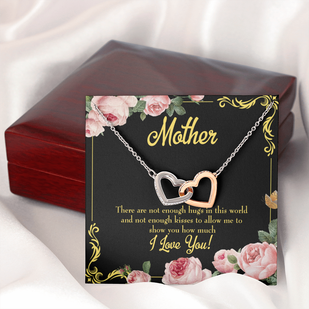 To Mom Hugs and Kisses Inseparable Necklace-Express Your Love Gifts