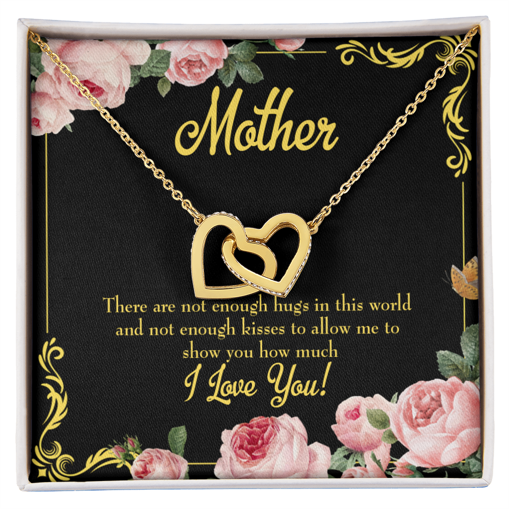 To Mom Hugs and Kisses Inseparable Necklace-Express Your Love Gifts