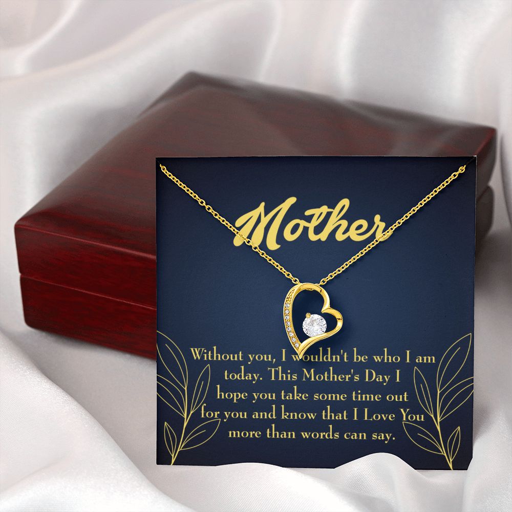 To Mom I Truly Think Forever Necklace w Message Card-Express Your Love Gifts