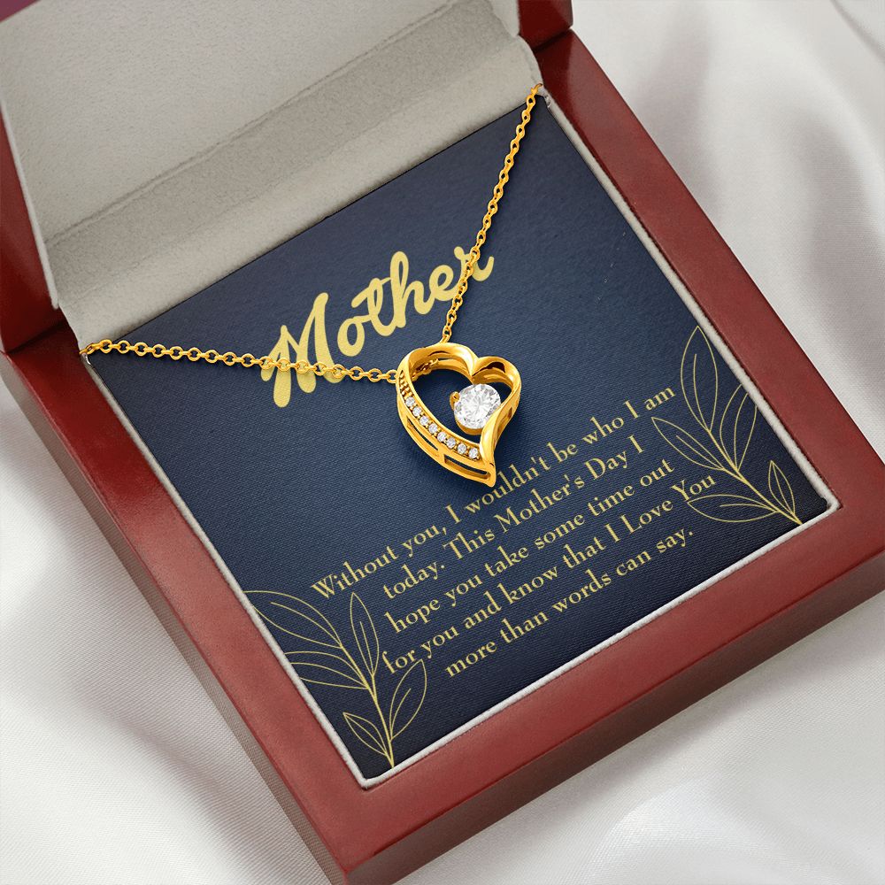 To Mom I Truly Think Forever Necklace w Message Card-Express Your Love Gifts