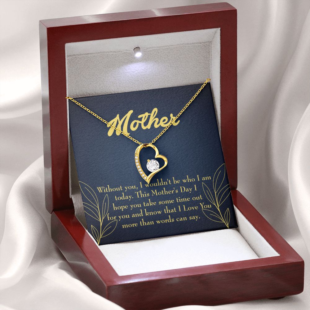 To Mom I Truly Think Forever Necklace w Message Card-Express Your Love Gifts