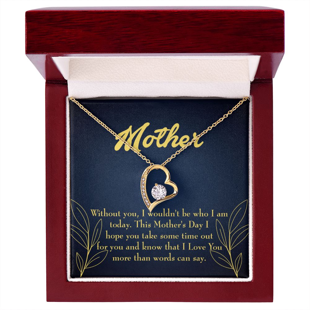 To Mom I Truly Think Forever Necklace w Message Card-Express Your Love Gifts