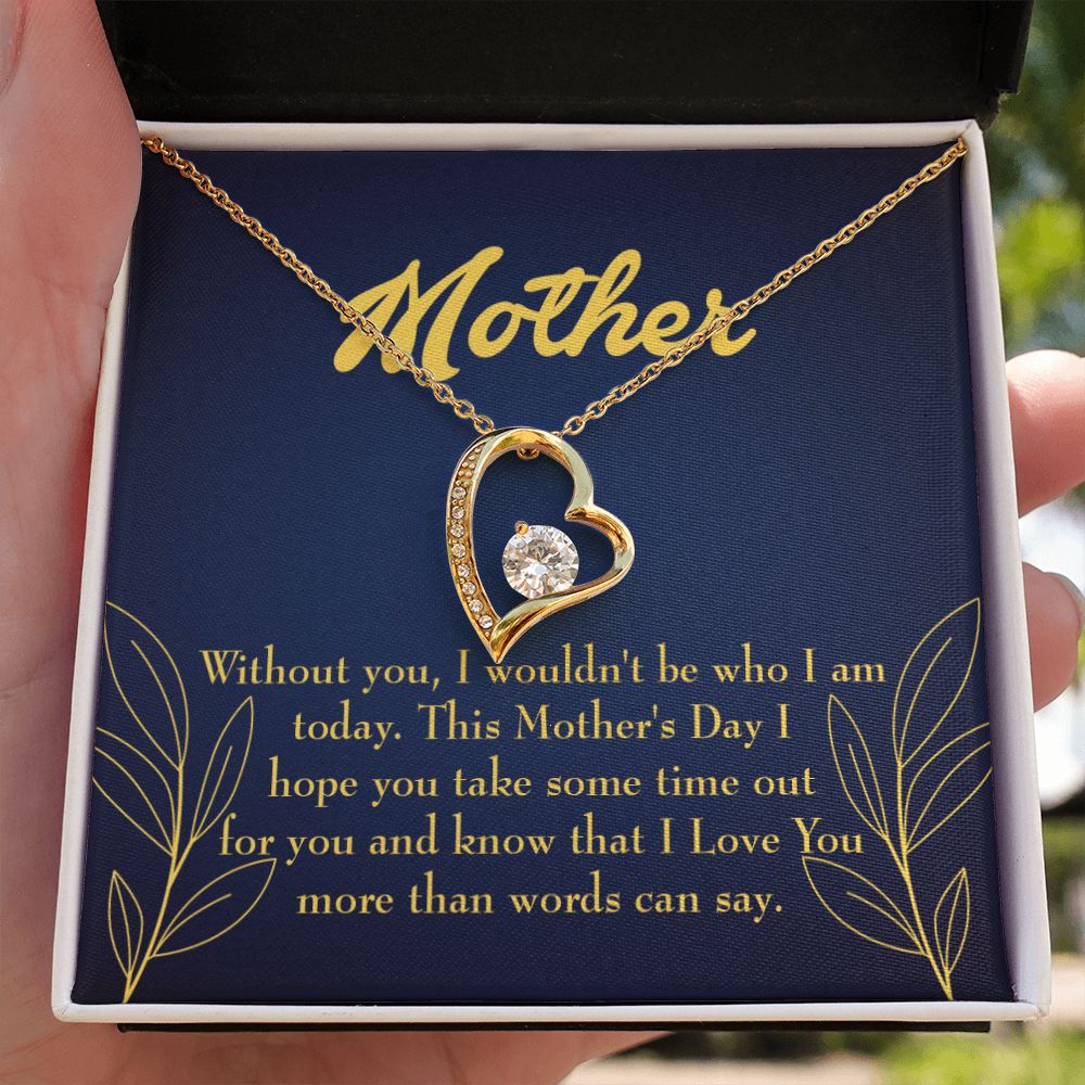To Mom I Truly Think Forever Necklace w Message Card-Express Your Love Gifts