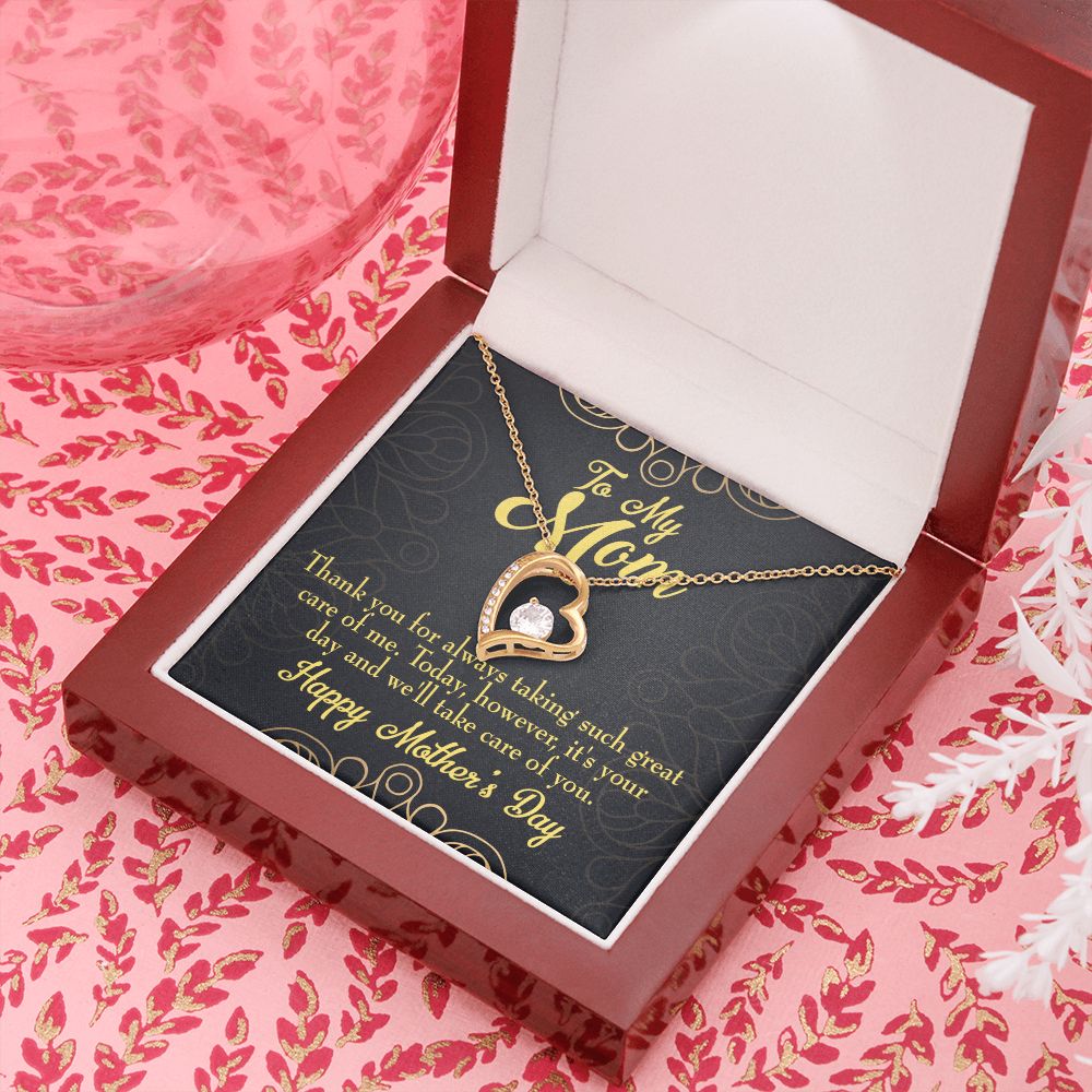 To Mom It's Your Day Forever Necklace w Message Card-Express Your Love Gifts