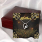 To Mom Love and Nortured Forever Necklace w Message Card-Express Your Love Gifts