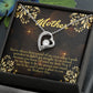 To Mom Love and Nortured Forever Necklace w Message Card-Express Your Love Gifts