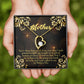 To Mom Love and Nortured Forever Necklace w Message Card-Express Your Love Gifts