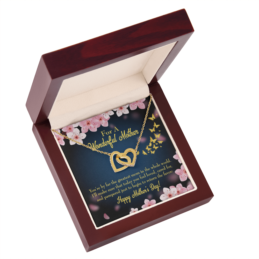 To Mom Loved and Pampered Inseparable Necklace-Express Your Love Gifts