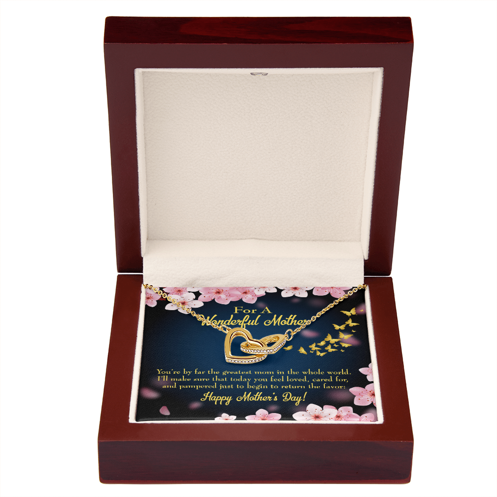 To Mom Loved and Pampered Inseparable Necklace-Express Your Love Gifts