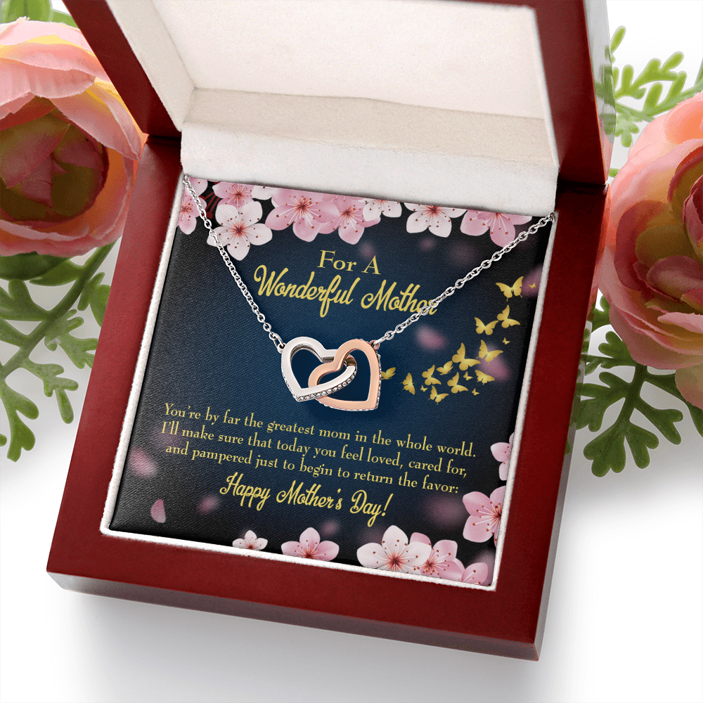 To Mom Loved and Pampered Inseparable Necklace-Express Your Love Gifts
