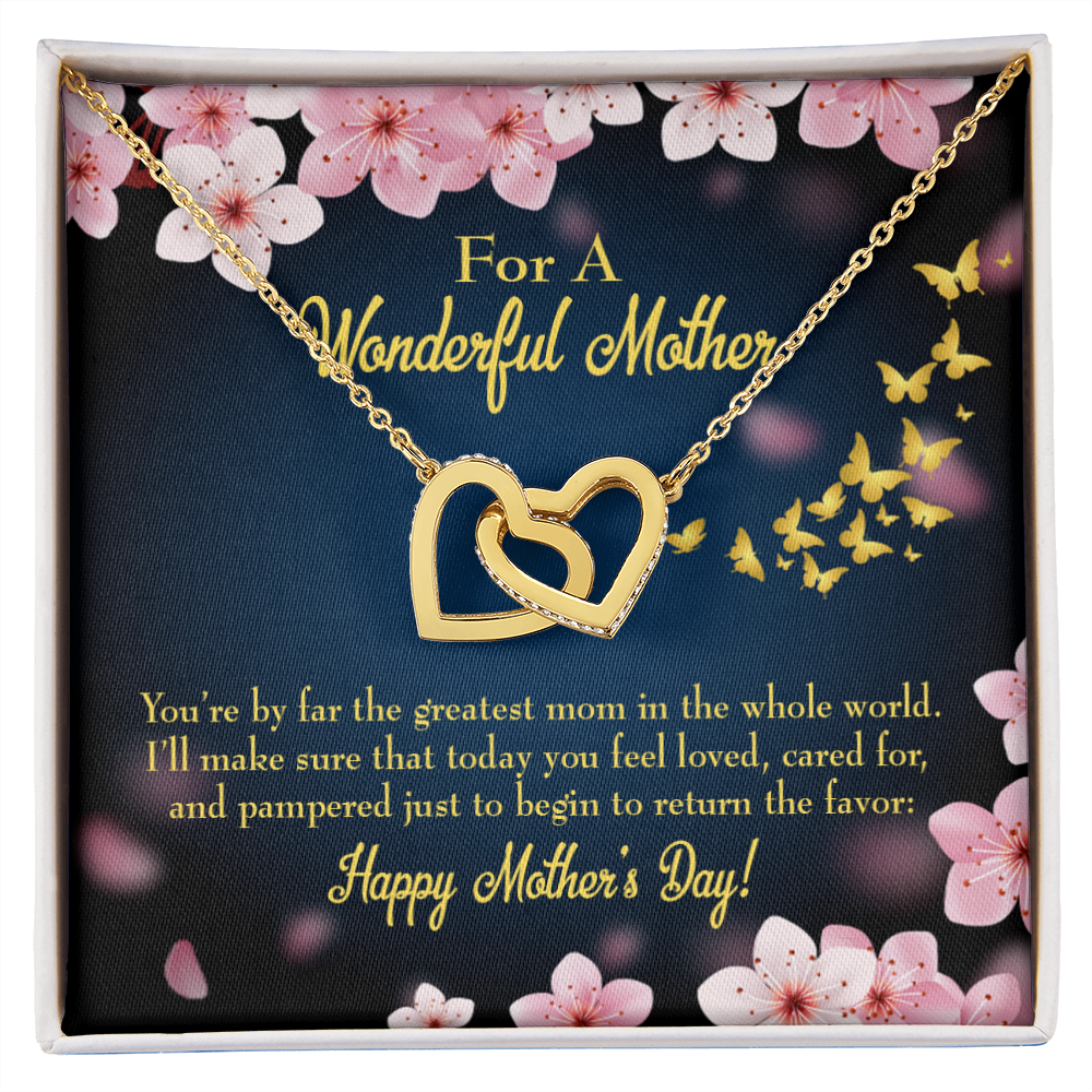 To Mom Loved and Pampered Inseparable Necklace-Express Your Love Gifts