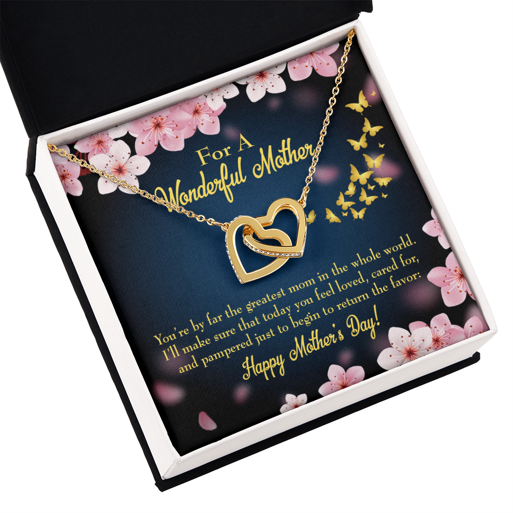 To Mom Loved and Pampered Inseparable Necklace-Express Your Love Gifts
