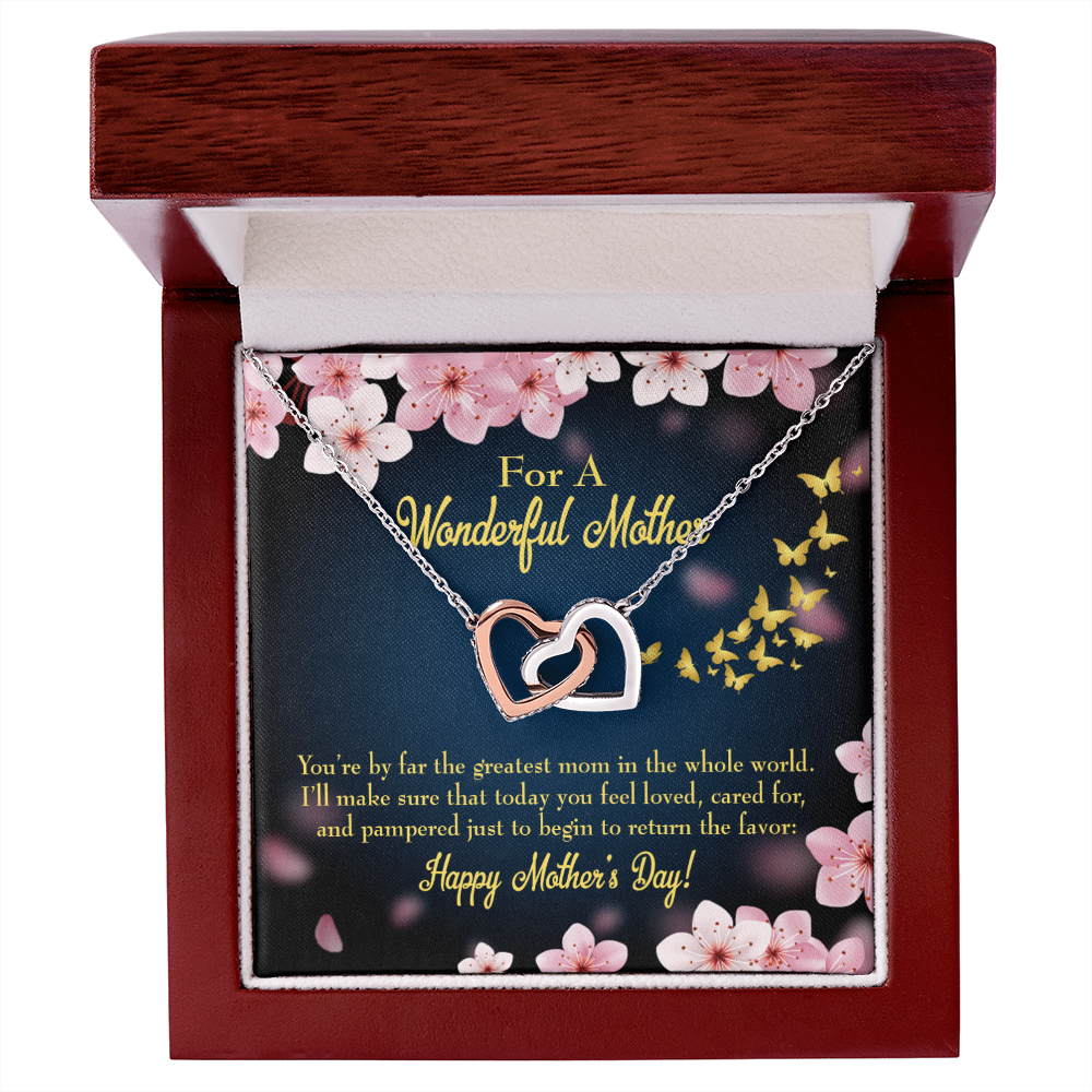 To Mom Loved and Pampered Inseparable Necklace-Express Your Love Gifts