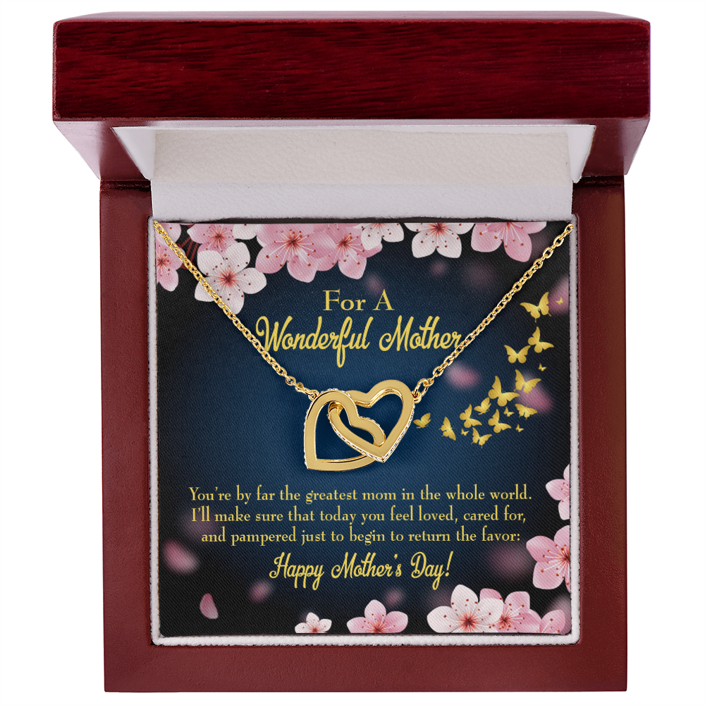 To Mom Loved and Pampered Inseparable Necklace-Express Your Love Gifts