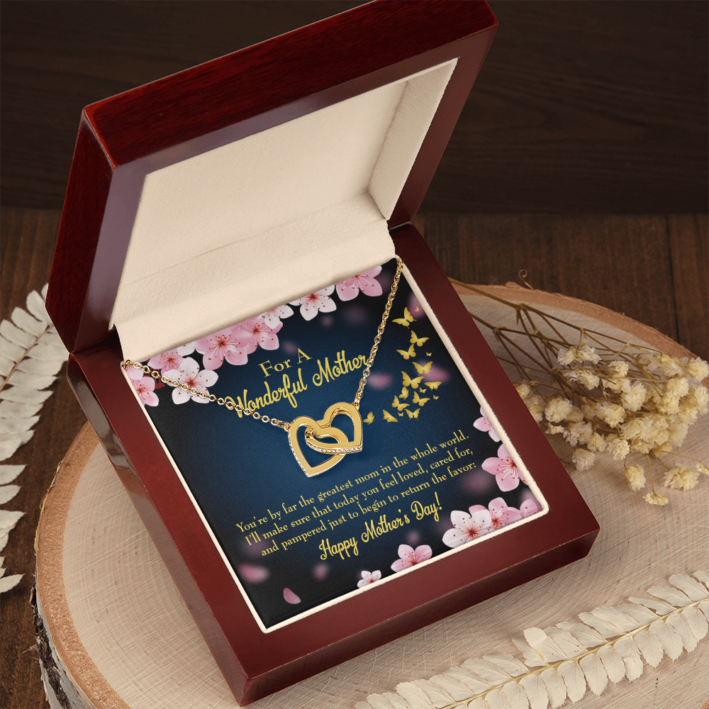 To Mom Loved and Pampered Inseparable Necklace-Express Your Love Gifts