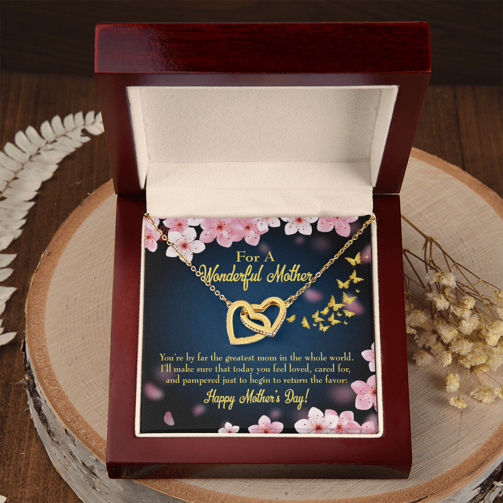 To Mom Loved and Pampered Inseparable Necklace-Express Your Love Gifts