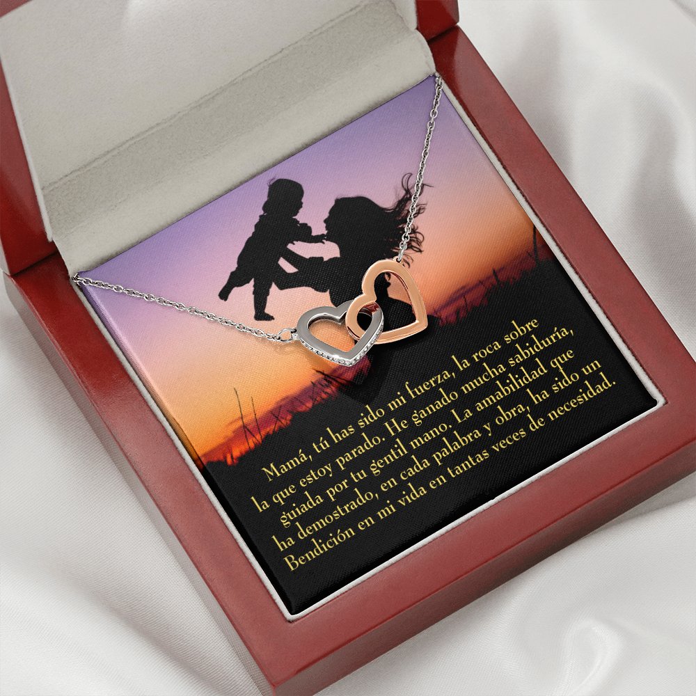 To Mom Message to Mom Spanish Inseparable Necklace-Express Your Love Gifts