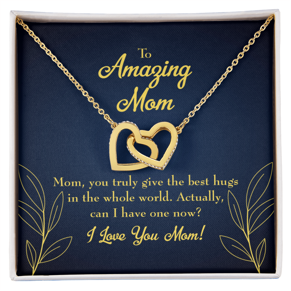 To Mom Mom Best Hug Inseparable Necklace-Express Your Love Gifts