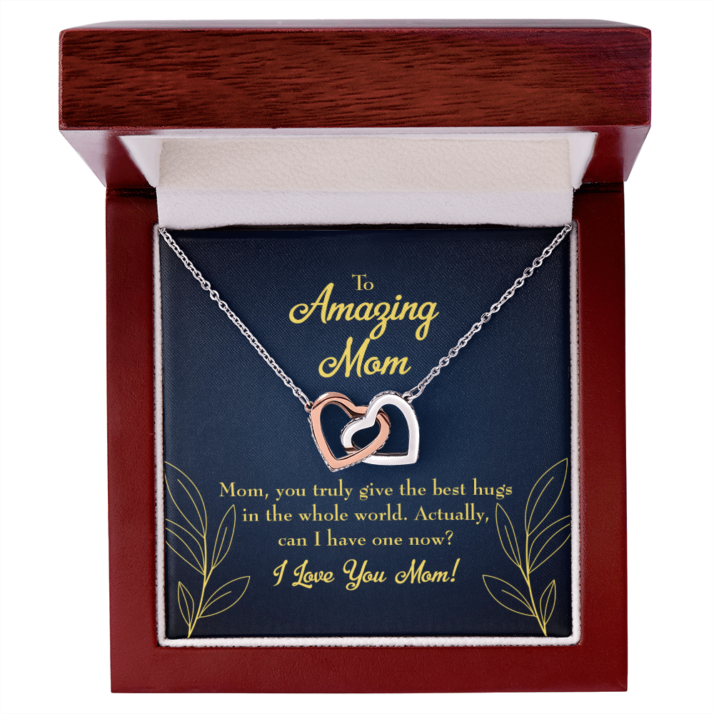 To Mom Mom Best Hug Inseparable Necklace-Express Your Love Gifts
