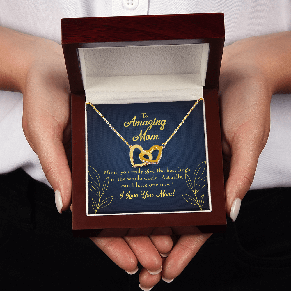 To Mom Mom Best Hug Inseparable Necklace-Express Your Love Gifts