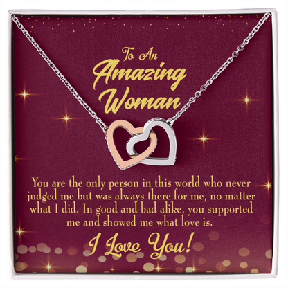 To Mom Mom Never Judged Inseparable Necklace-Express Your Love Gifts