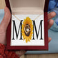 To Mom Mom Sunflower Forever Necklace w Message Card-Express Your Love Gifts