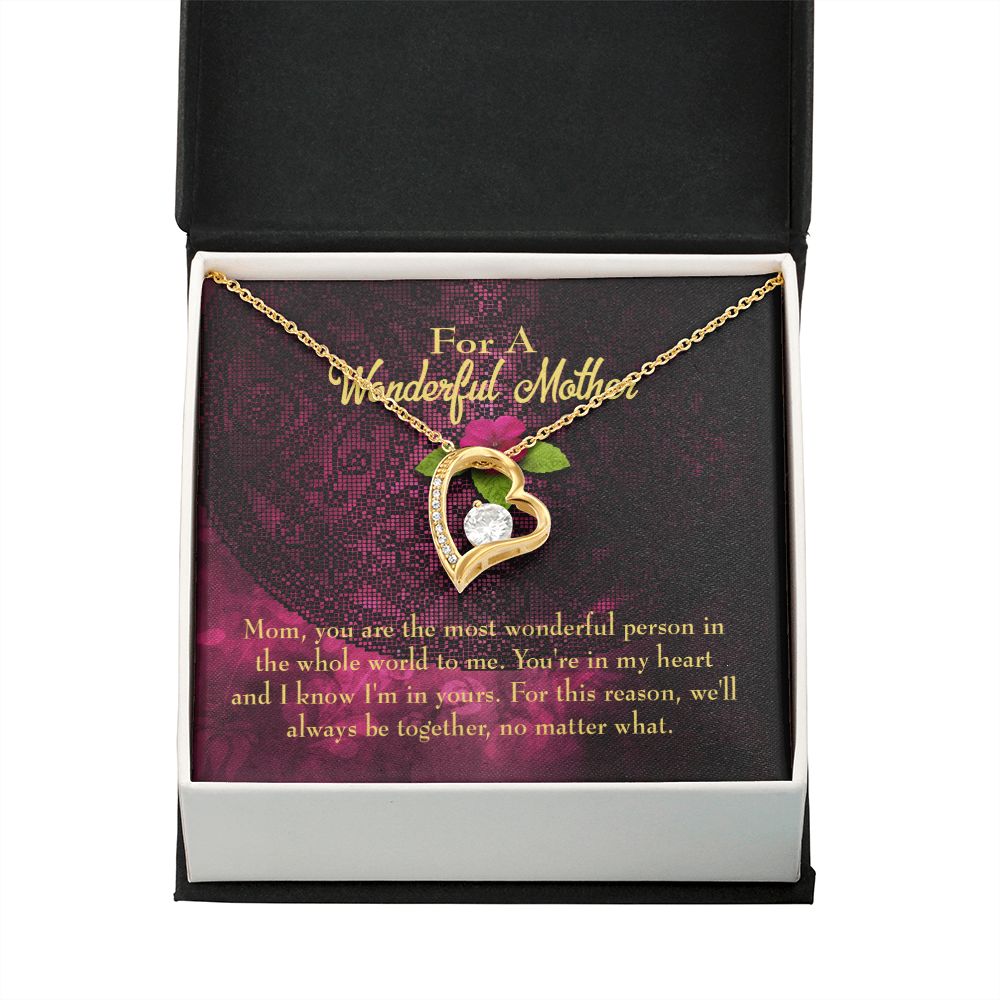 To Mom Most Wonderful Mother Forever Necklace w Message Card-Express Your Love Gifts