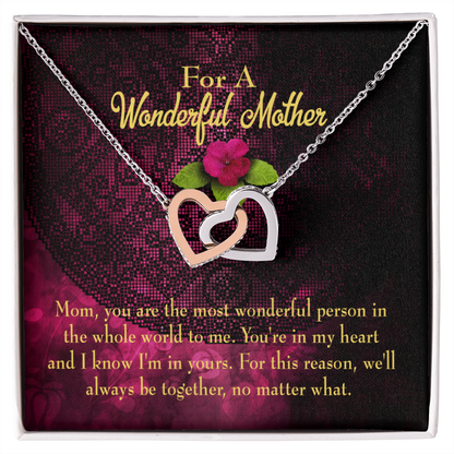 To Mom Most Wonderful Mother Inseparable Necklace-Express Your Love Gifts