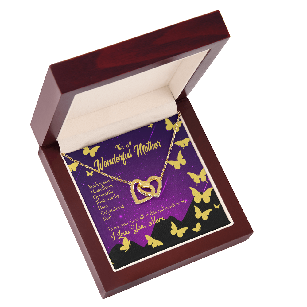 To Mom Mother Definition Purple Inseparable Necklace-Express Your Love Gifts