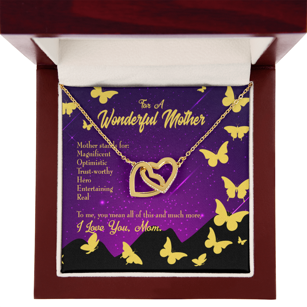 To Mom Mother Definition Purple Inseparable Necklace-Express Your Love Gifts