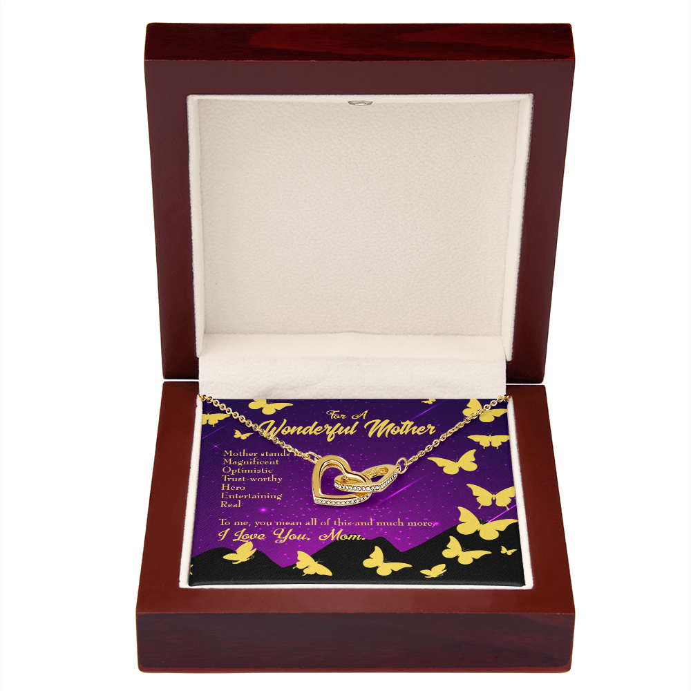 To Mom Mother Definition Purple Inseparable Necklace-Express Your Love Gifts